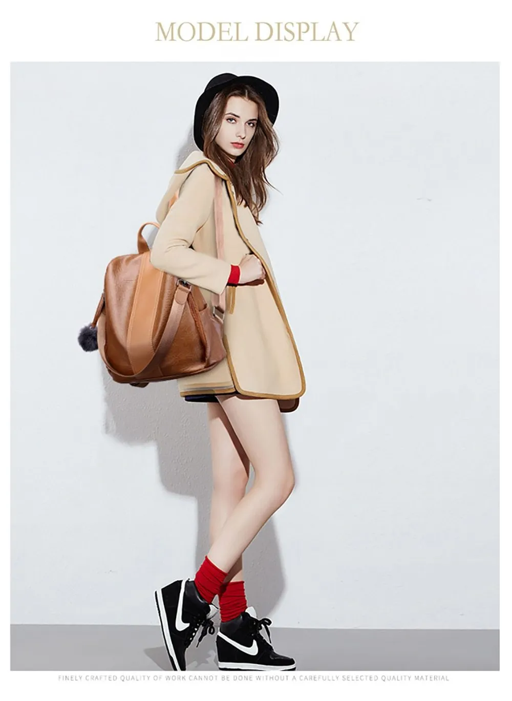 New Fashion Casual Leather Women Anti Theft Backpack