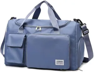 New Sports Tote Gym Travel Luggage Shopping Delivery Weekend Camping Overnight Bag(ice blue)