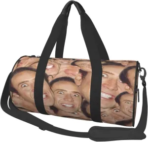 Nic-olas Cage Gym Bag for Women and Men, Gyms Waterproof Dufflebag Lightweight Carryon Gymbag