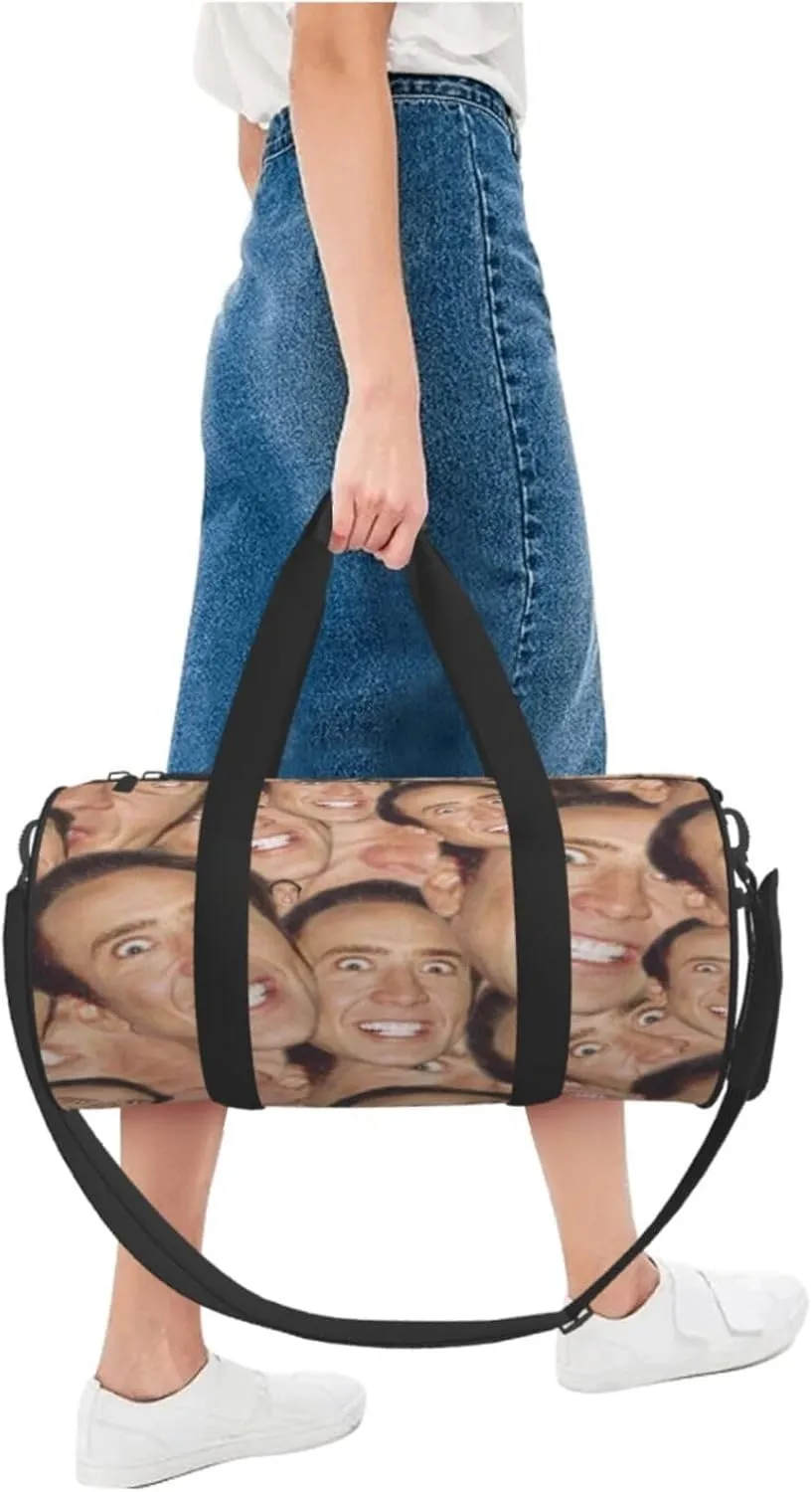 Nic-olas Cage Gym Bag for Women and Men, Gyms Waterproof Dufflebag Lightweight Carryon Gymbag