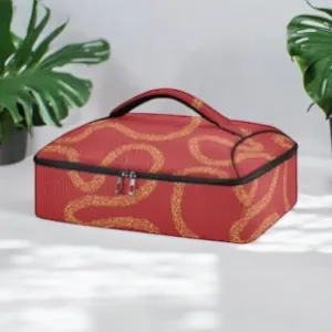 Niihau Insulated Travel Food Bag - Red & Gold