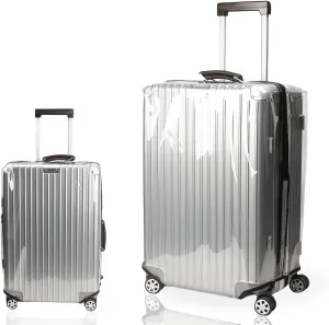 No Disassembly Suitcase Covers for Luggage - Clear Luggage Cover Protector, Black PVC Luggage Protector Suitcase Cover (Transparent - 0.5mm, 30)