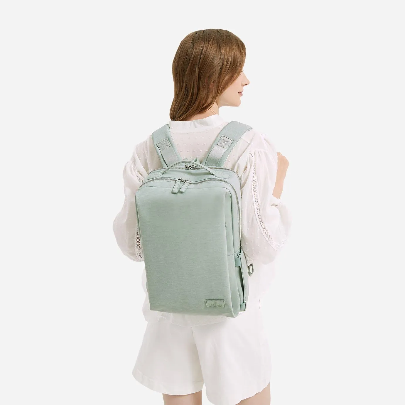 Nordace Siena Pro 13 Smart Backpack - 13.3" Laptop Backpack, 15L Daily Backpack for Travel, Everyday, or Work (Light Green)