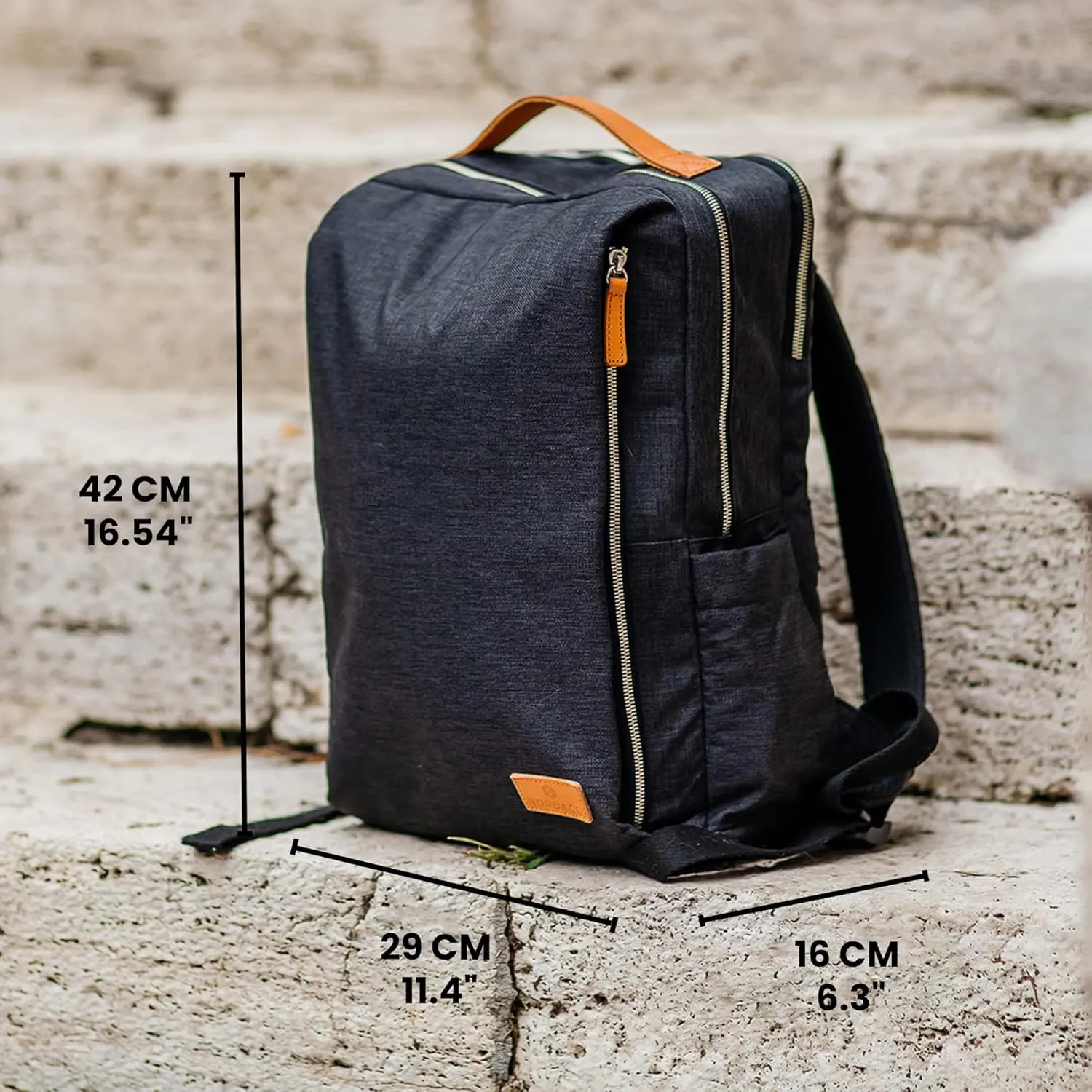 Nordace Siena Smart Backpack with USB Charging - 15.6 Inch Laptop Backpack, 19L Daily Backpack for Travel, Everyday, or Work (Black)