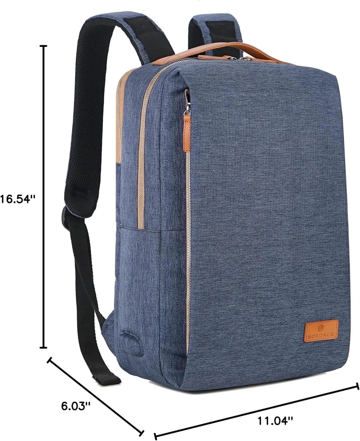 Nordace Siena Smart Backpack with USB Charging - 15.6 Inch Laptop Backpack, 19L Daily Backpack for Travel, Everyday, Work (Blue)