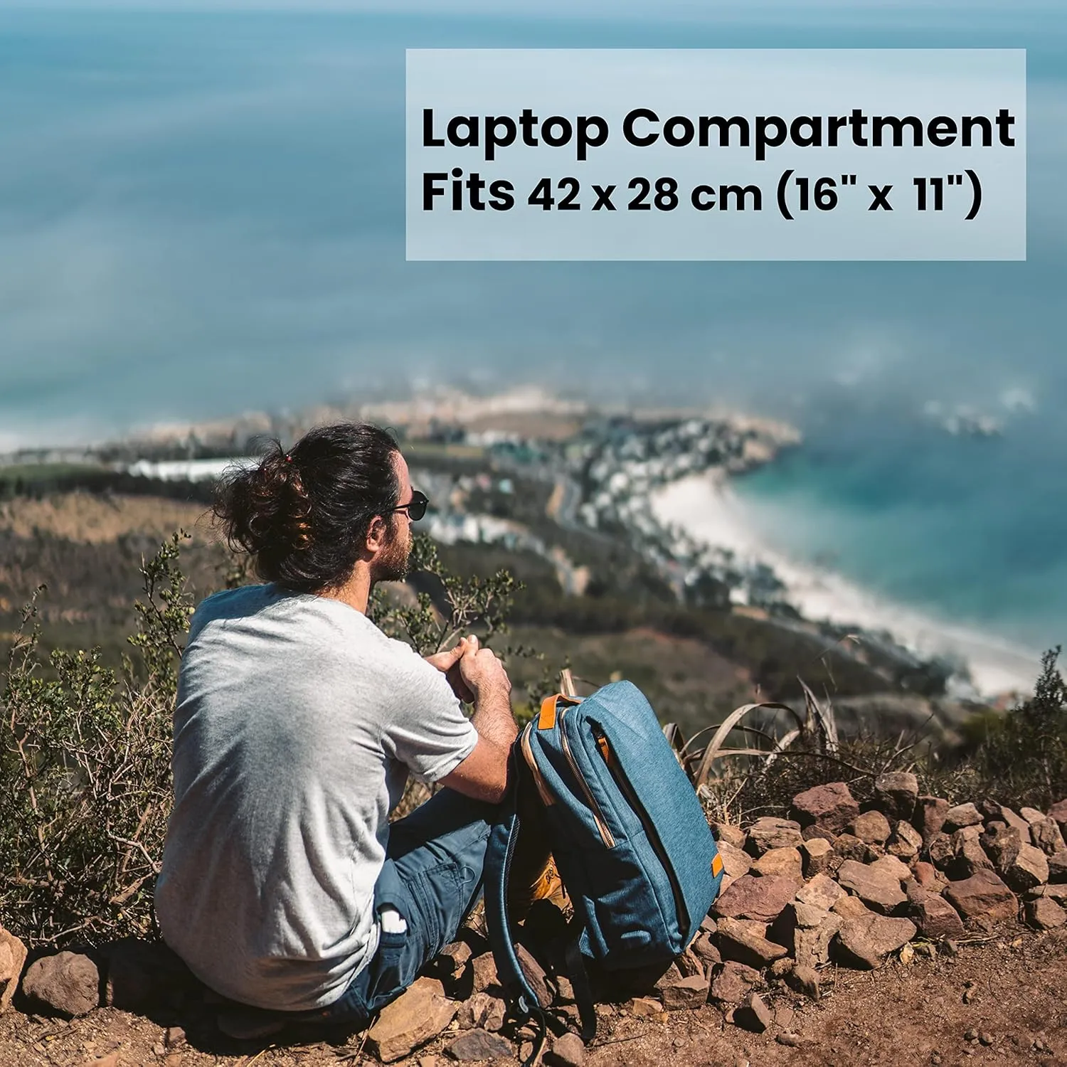 Nordace Siena Smart Backpack with USB Charging - 15.6 Inch Laptop Backpack, 19L Daily Backpack for Travel, Everyday, Work (Blue)