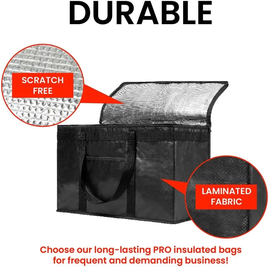 NZ home Durable XXL PRO Insulated Cooler Bag and Food Warmer for Delivery & Grocery Shopping with Zippered Top, Green Commercial Grade (1 Pack)