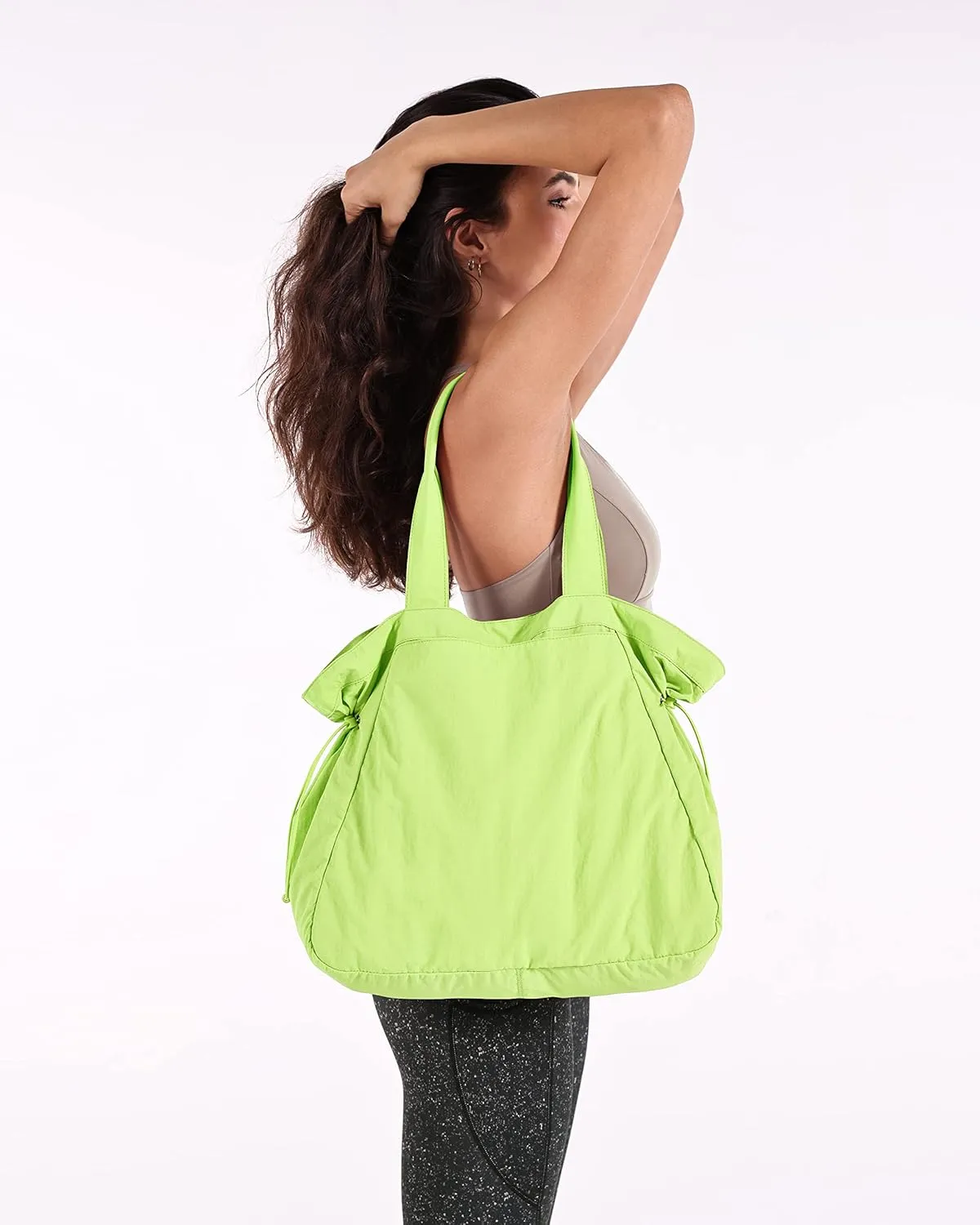 ODODOS 18L Side-Cinch Shopper Bags Lightweight Shoulder Bag Tote Handbag for Shopping Workout Beach Travel