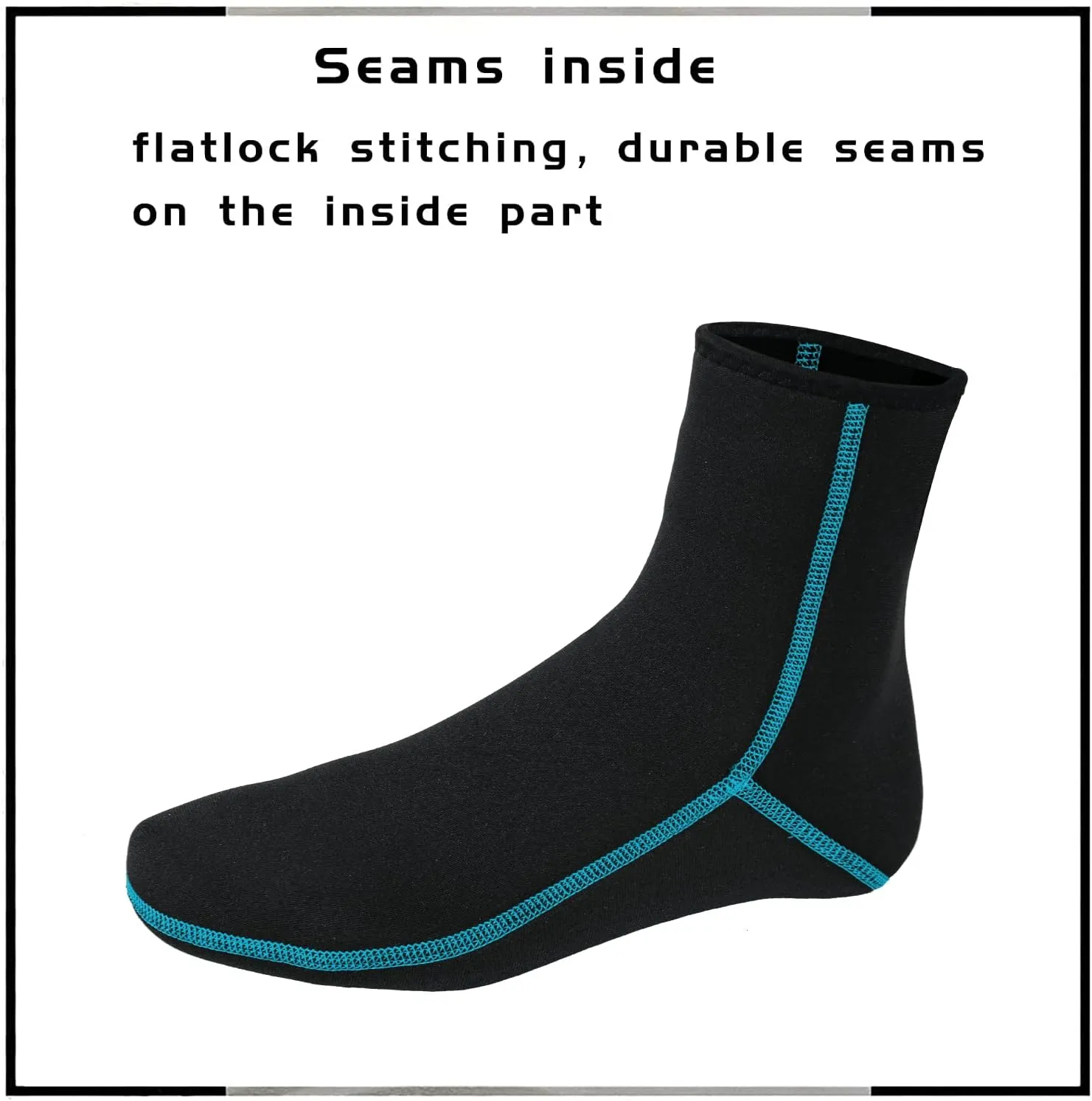OMGear Water Socks Neoprene Socks Beach Booties 3mm 5mm Anti-Slip Wetsuit Footwear Fin Swim Sand Proof Socks