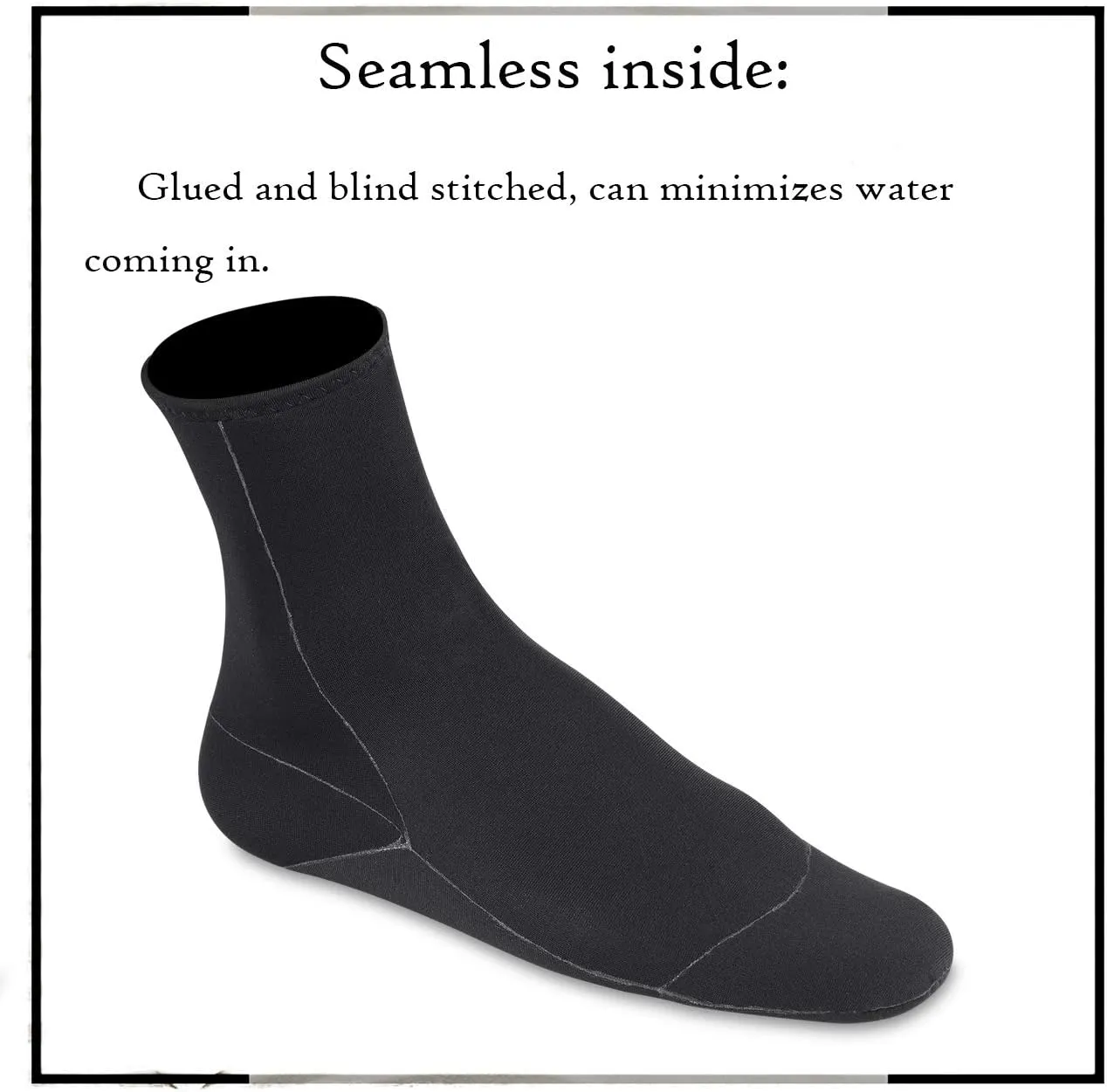 OMGear Water Socks Neoprene Socks Beach Booties 3mm 5mm Anti-Slip Wetsuit Footwear Fin Swim Sand Proof Socks