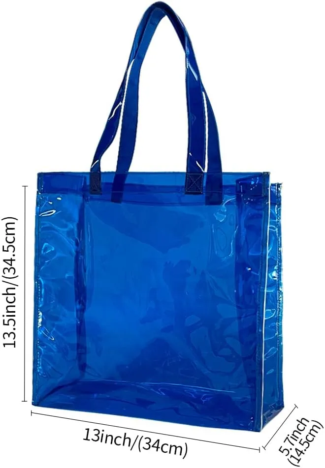 ONEART 2 Pcs Clear Tote Bags, Waterproof Shoulder Bag, Clear Tote Bag, Unisex Handbag Stadium Approved