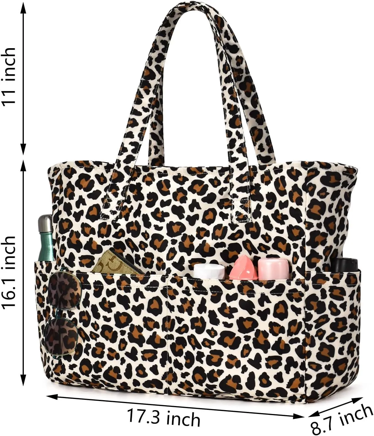 oscaurt Beach Bags for Women Large Waterproof Sandproof Beach Tote Swim Pool Bag with Zipper for Travel Vacation Essentials