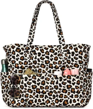 oscaurt Beach Bags for Women Large Waterproof Sandproof Beach Tote Swim Pool Bag with Zipper for Travel Vacation Essentials