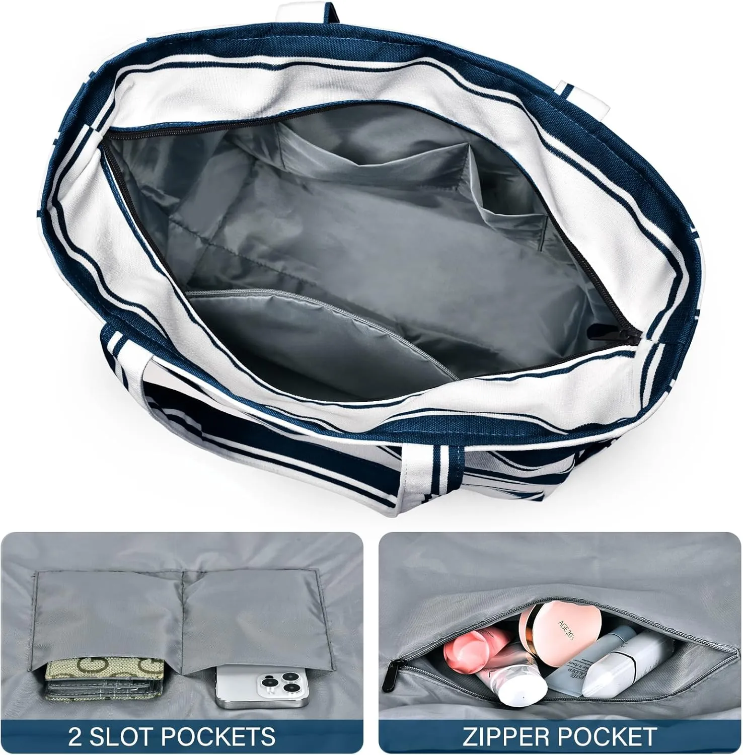 oscaurt Beach Bags for Women Travel Weekender Bag Swim Pool Bag Gifts for Women Travel Beach Essentials