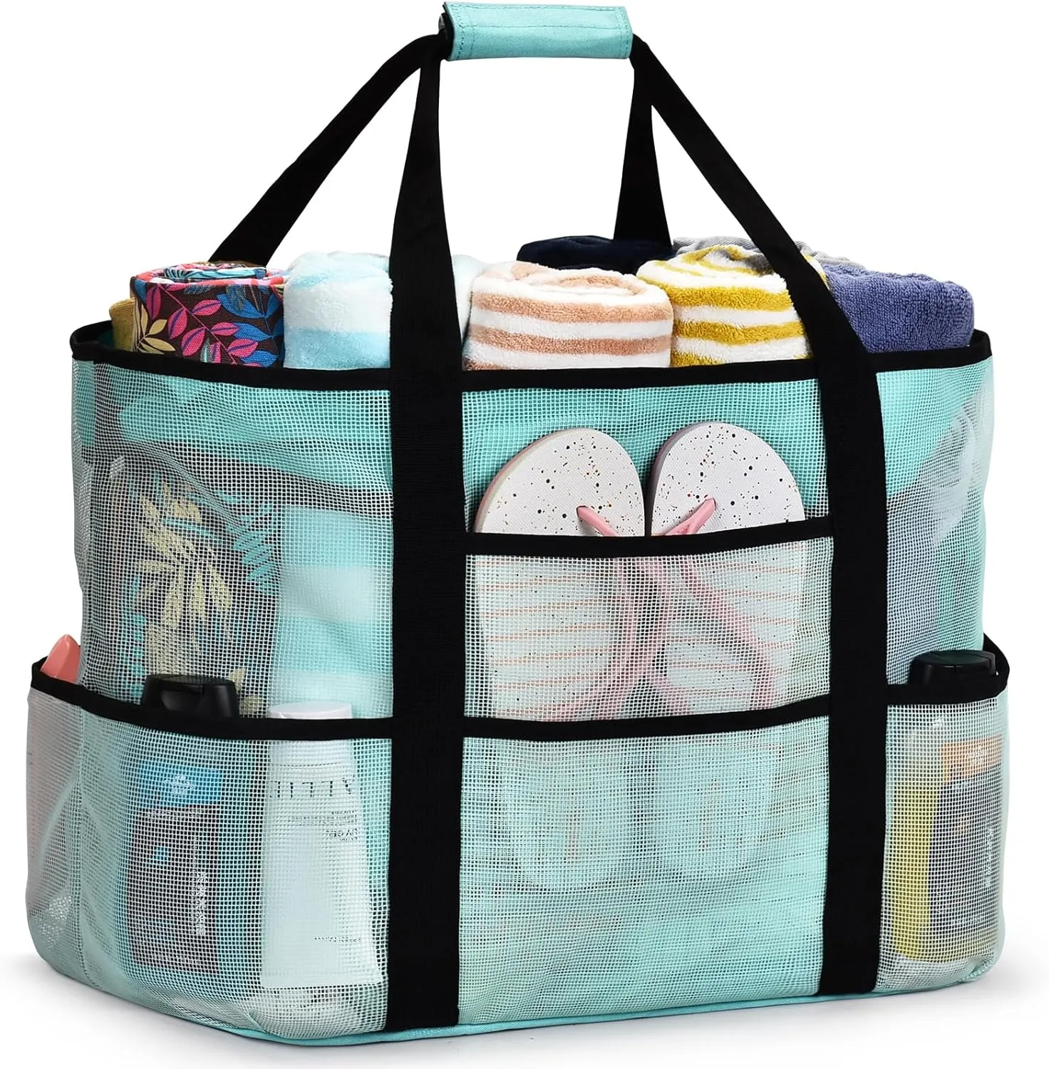 oscaurt Mesh Beach Bag Extra Large Waterproof Sandproof Beach Tote Pool Swim Bag Travel Vacation Essentials