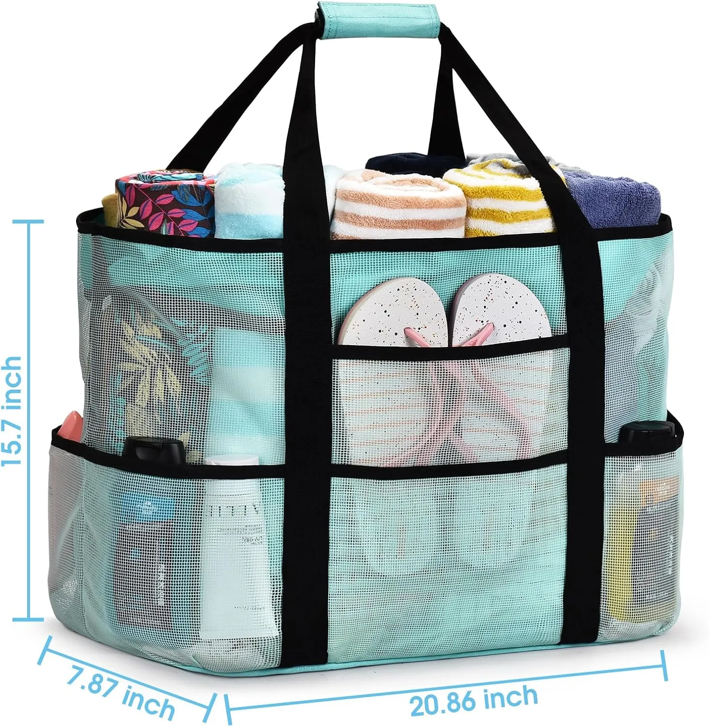 oscaurt Mesh Beach Bag Extra Large Waterproof Sandproof Beach Tote Pool Swim Bag Travel Vacation Essentials