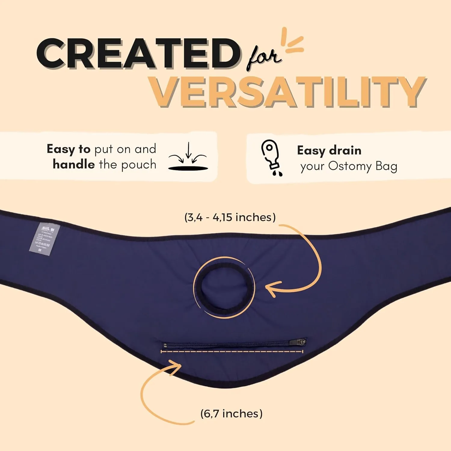 Ostomy Belt for Women Blue for Sports & Swimming - Ostomy Bag Covers Compatible W/Any Ostomy Supplies - Made In Europe