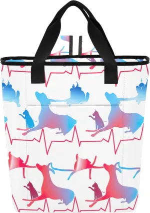 Painting Hillside Beach Landscape Cooler Bag Backpack Coolers 36 Cans Insulated Shopping Bags 13.8''x5.9''x16.5