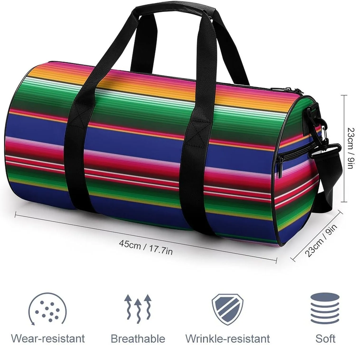 Paisley Headscarf Pattern Fitness Bag Waterproof And Stain Resistant Suitable for Unisex