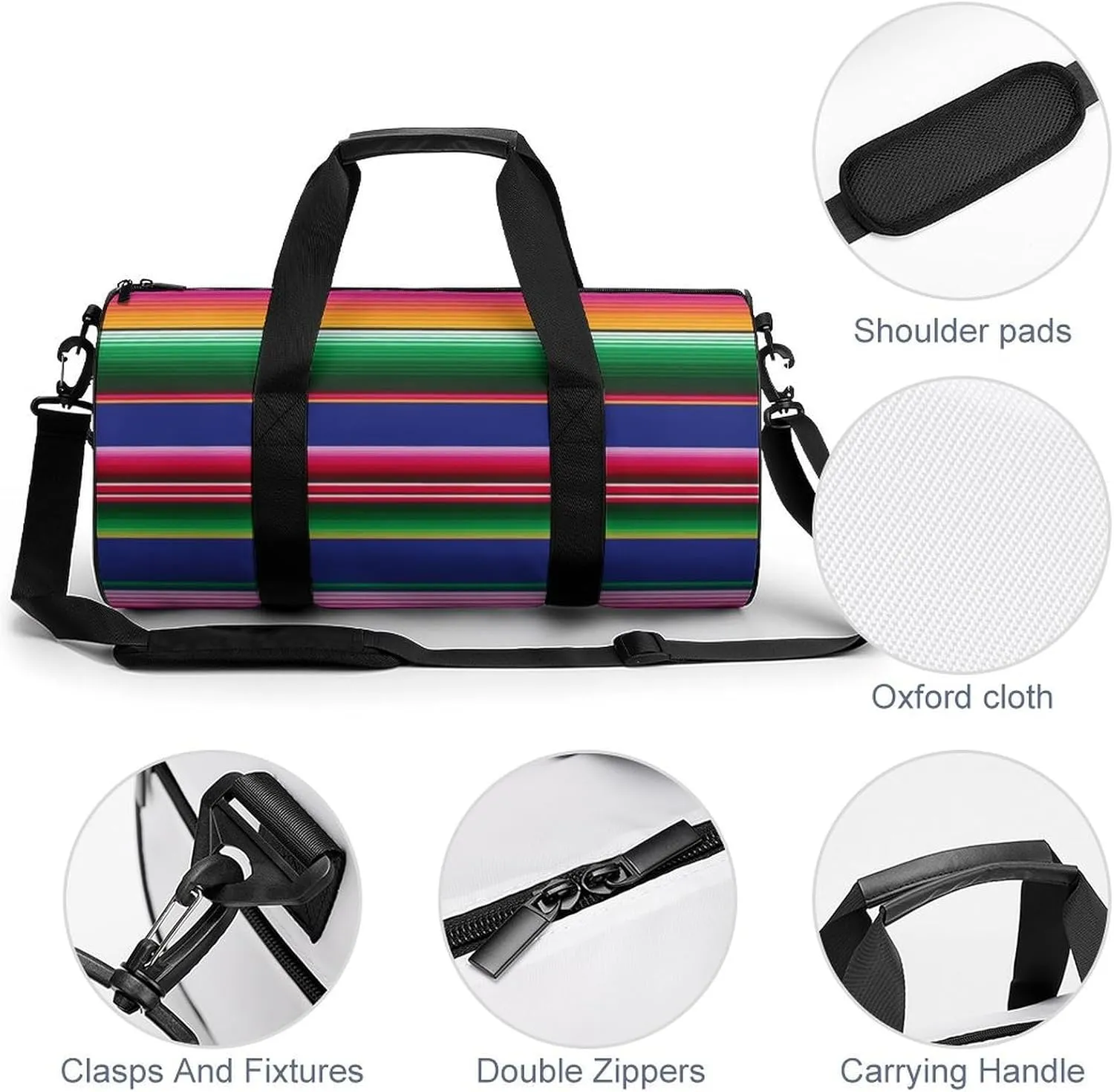 Paisley Headscarf Pattern Fitness Bag Waterproof And Stain Resistant Suitable for Unisex