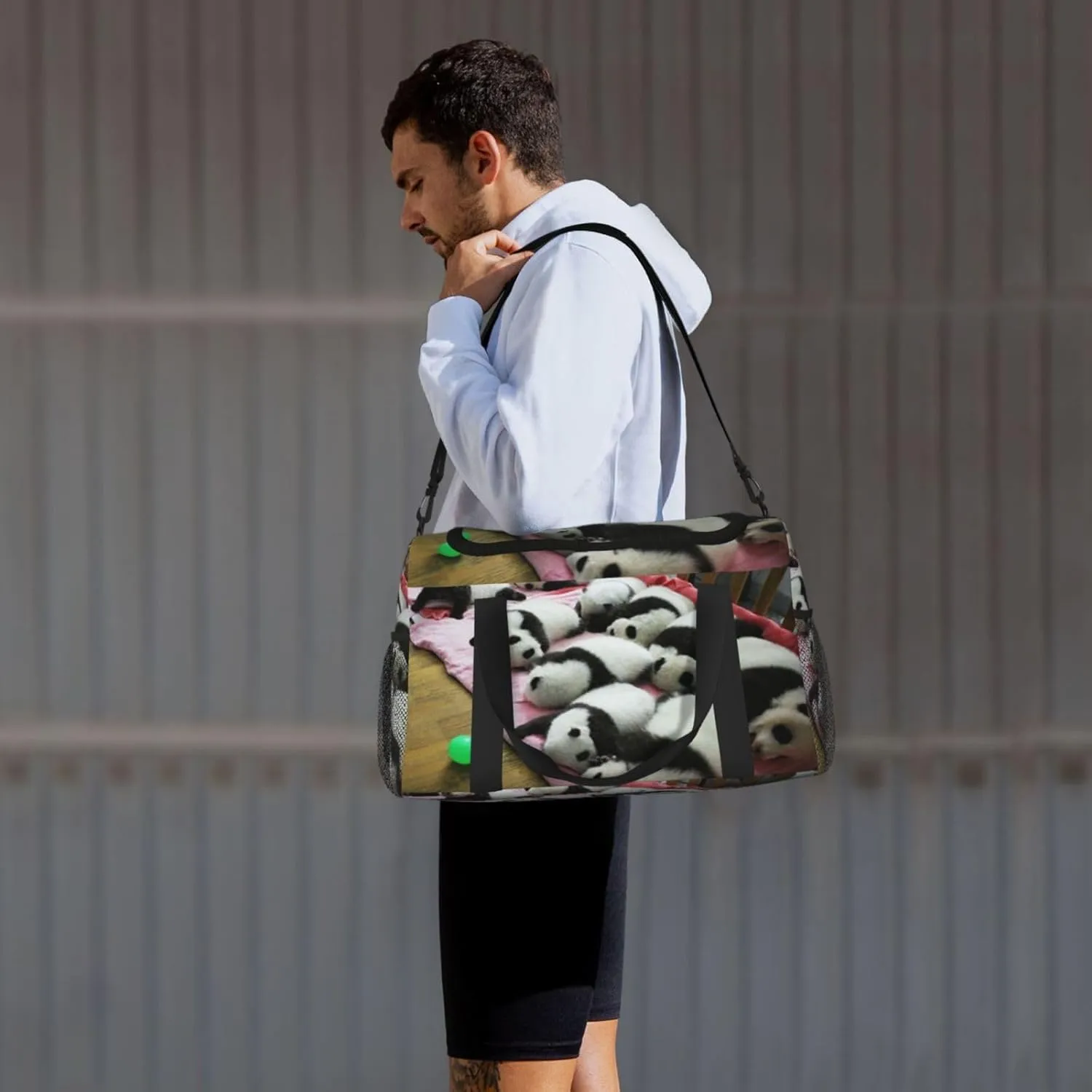 Panda Travel Duffel Bag Large Foldable Waterproof Overnight Bag For Beach Swim Bags Pool Sports Gym