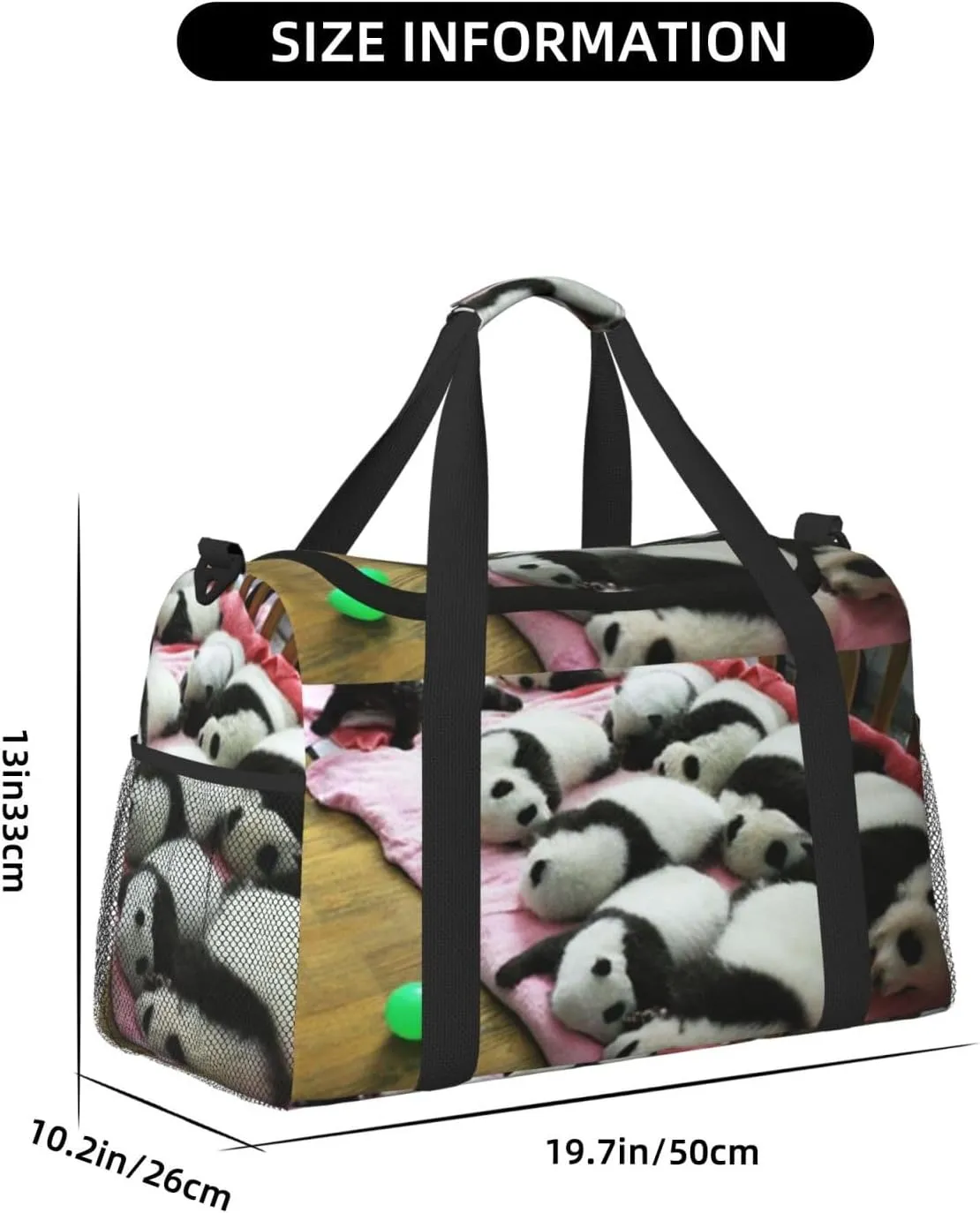 Panda Travel Duffel Bag Large Foldable Waterproof Overnight Bag For Beach Swim Bags Pool Sports Gym