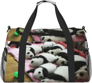 Panda Travel Duffel Bag Large Foldable Waterproof Overnight Bag For Beach Swim Bags Pool Sports Gym