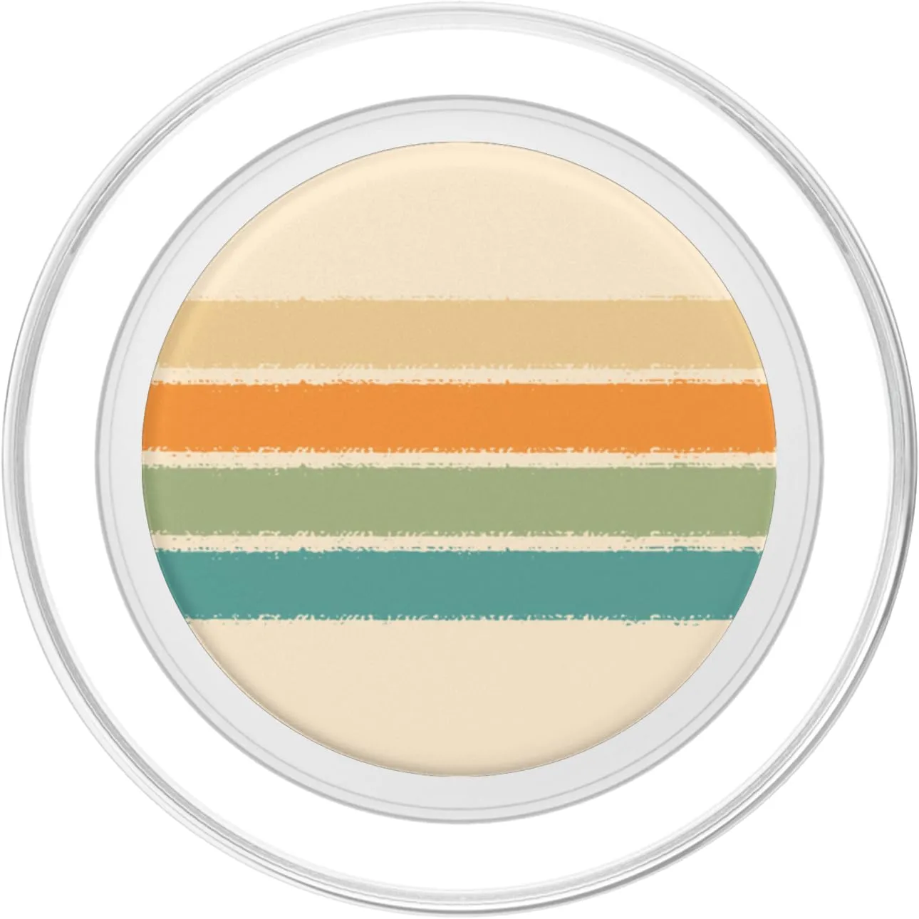 Pastel Summer Retro Stripes 70s Grunge Brush Stripe on Beige PopSockets PopGrip for MagSafe