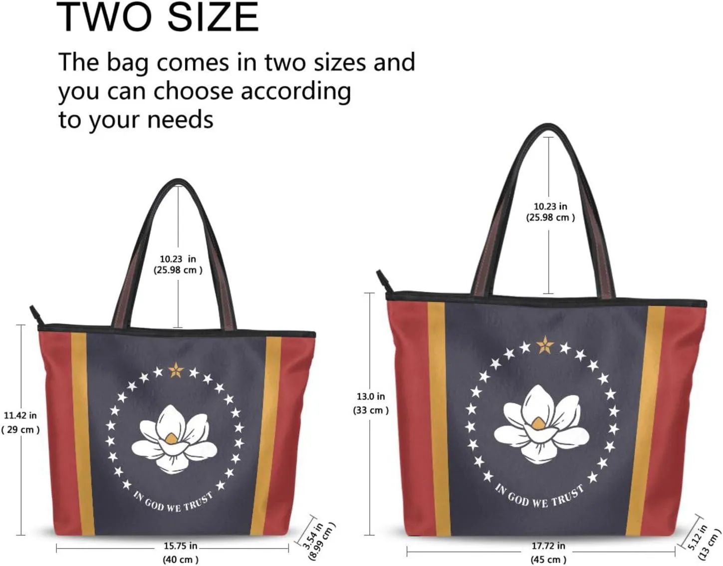 Patriot Flag Handbag for Women Shoulder Bag Gym Tote Travel Shopping Satchel
