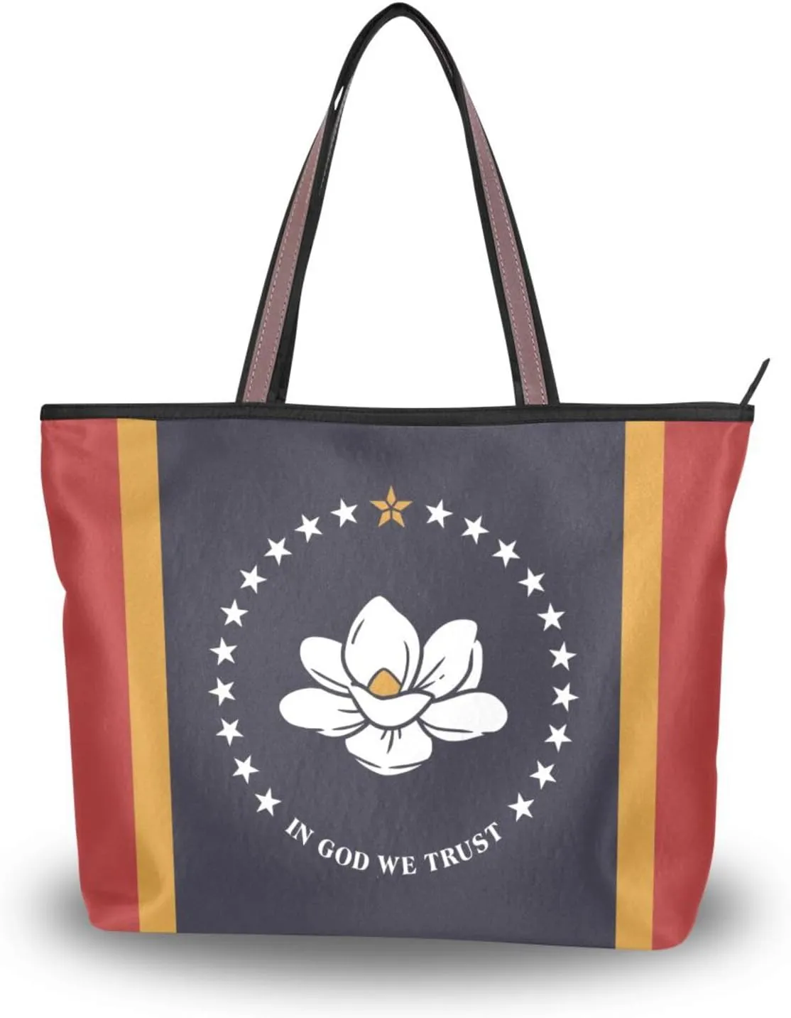 Patriot Flag Handbag for Women Shoulder Bag Gym Tote Travel Shopping Satchel