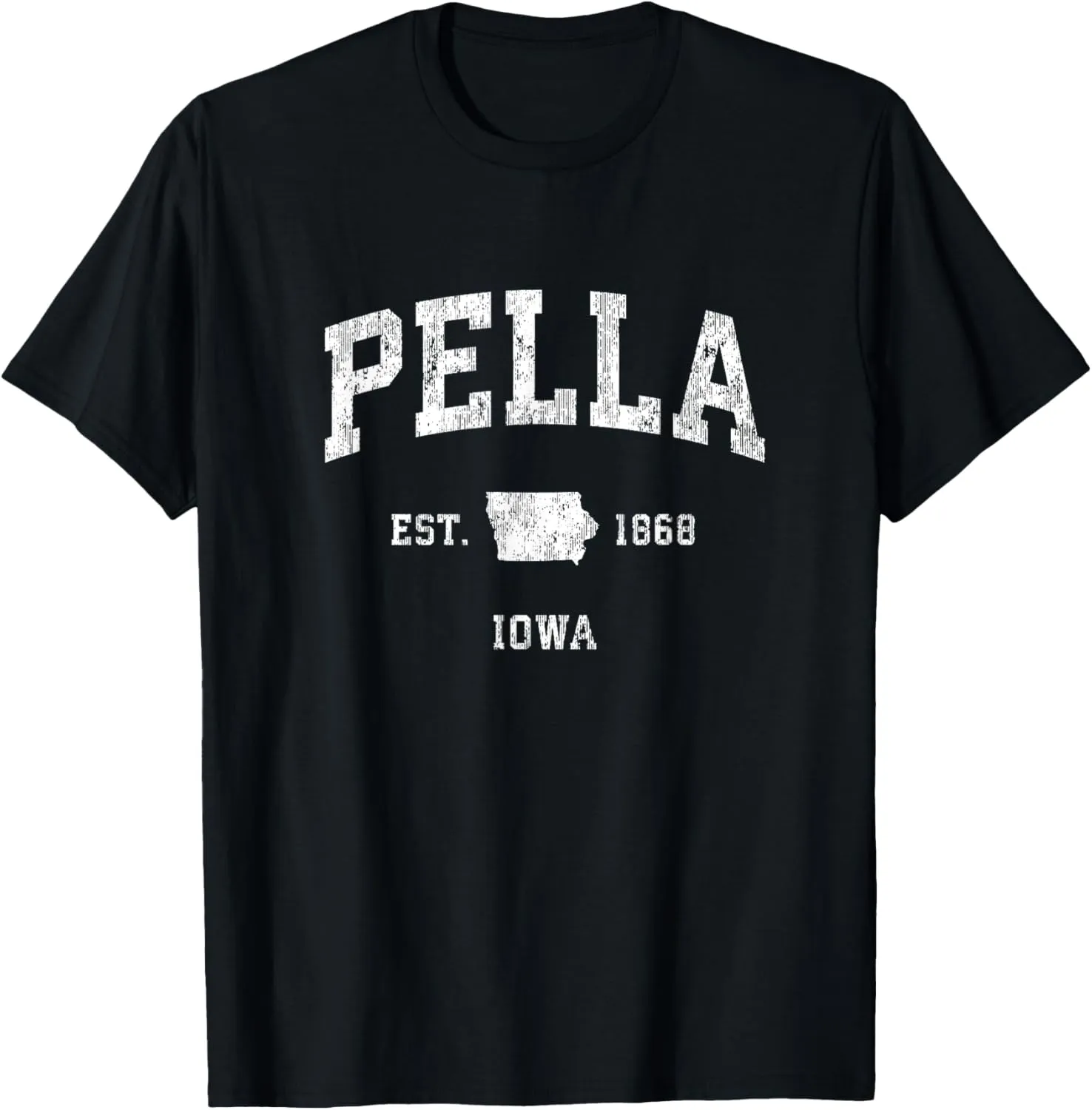Pella Iowa IA Vintage Athletic Sports Design T-Shirt