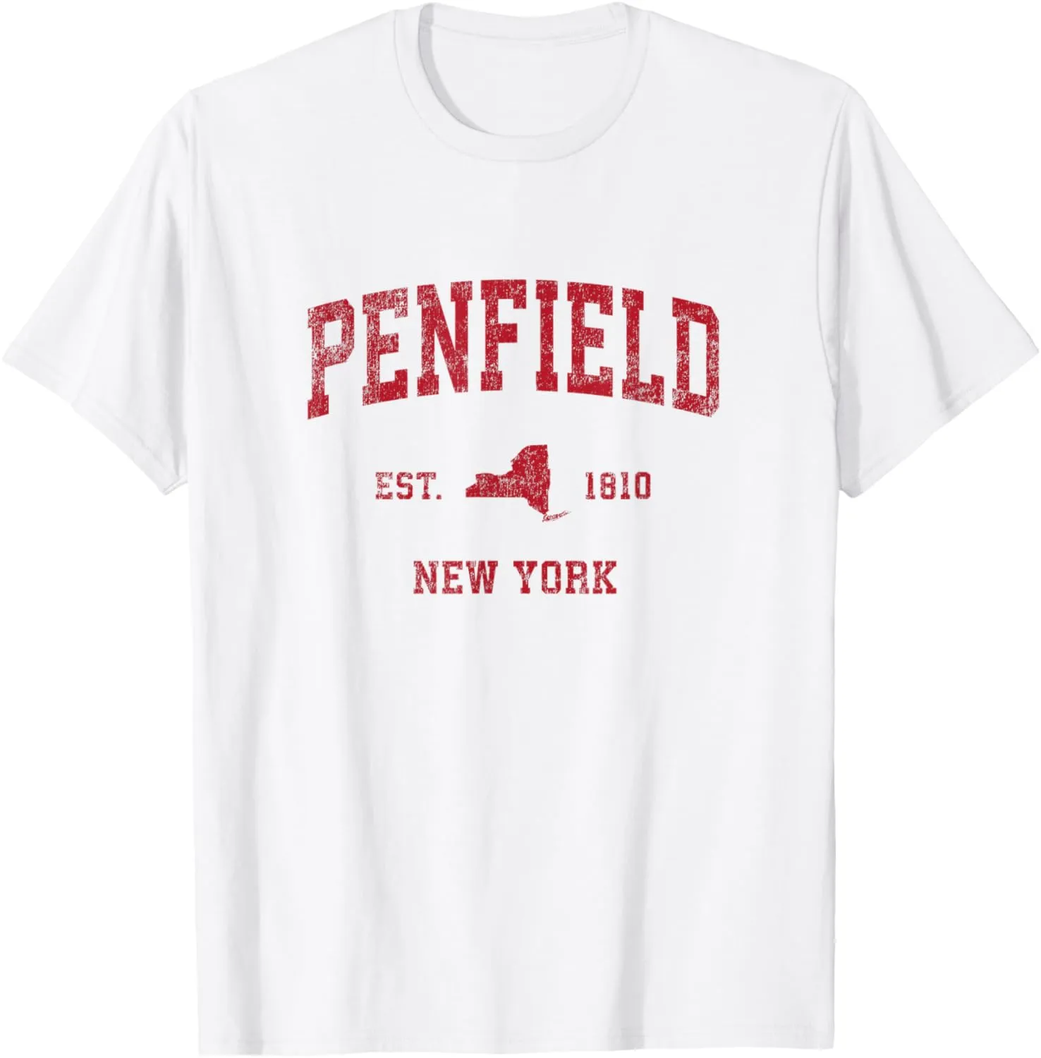 Penfield New York NY Vintage Sports Design Red Print T-Shirt