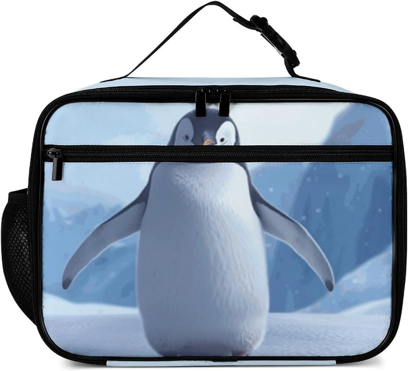 Penguin Iceberg Reusable Lunch Box Insulated Lunch Bag Cooler Bag Lunchbox Meal Food Container Tote Bag for Women Kids Girls Boy School Camping Hiking Picnic Beach Travel