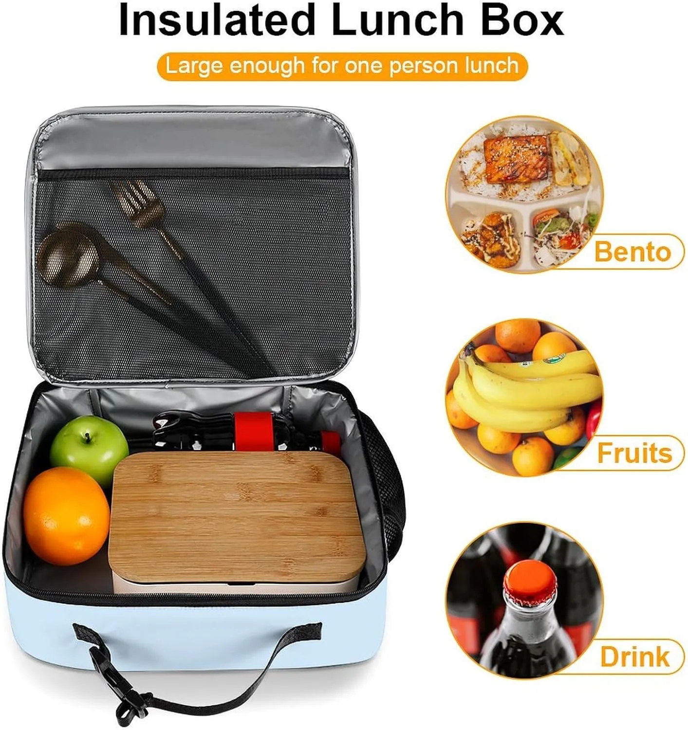 Penguin Iceberg Reusable Lunch Box Insulated Lunch Bag Cooler Bag Lunchbox Meal Food Container Tote Bag for Women Kids Girls Boy School Camping Hiking Picnic Beach Travel