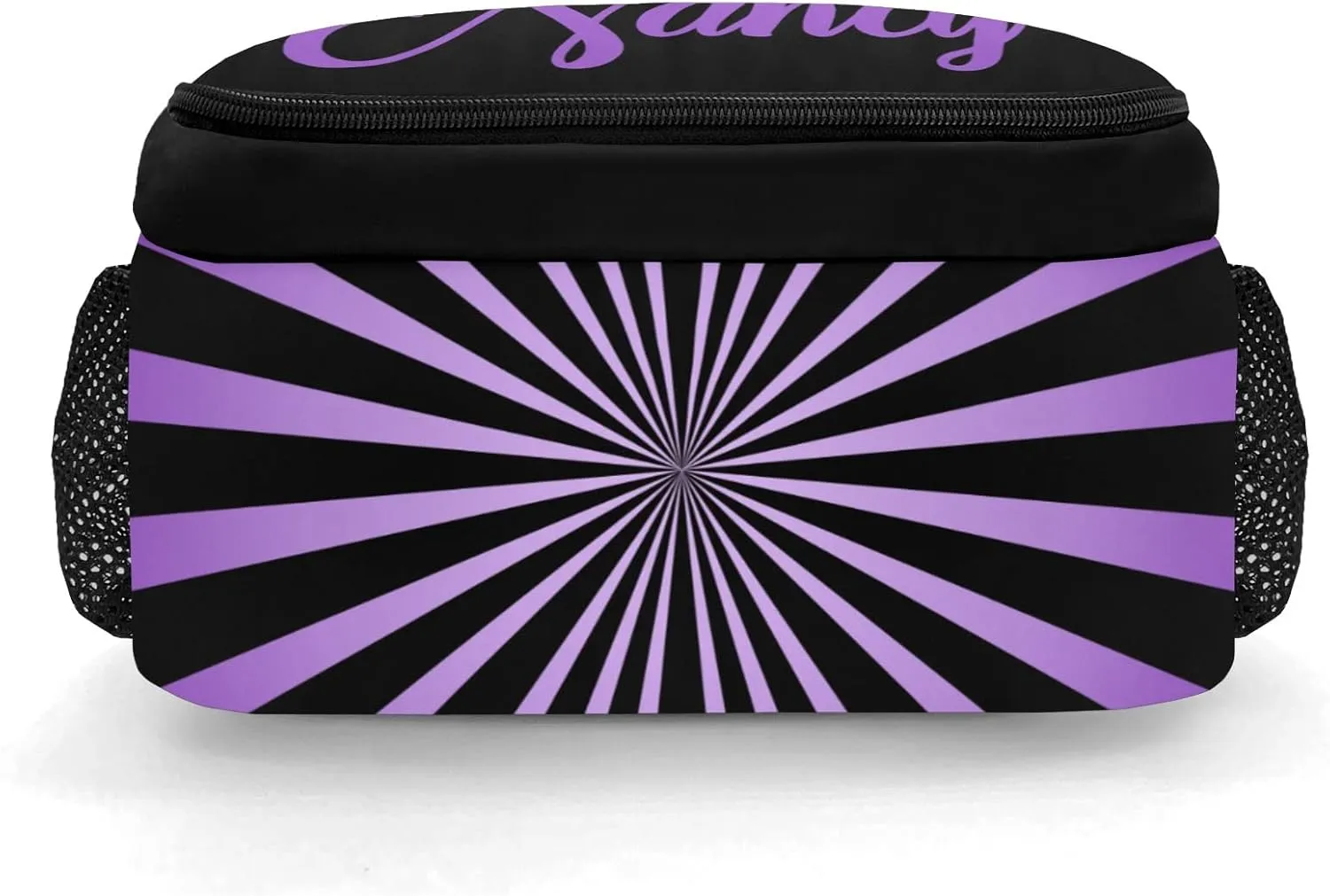 Personalized Cheerleaders Backpack Casual Bag Daypack Laptop Bag for Family Party Gift Purple Shine Stripe Purple