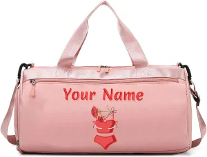 Personalized Duffle Bag with Name Photo, Custom Duffle Gym Bags with Wet Dry Pockets & Shoe for Dance Sport Travel, Personalized Gym Bag for Women Men