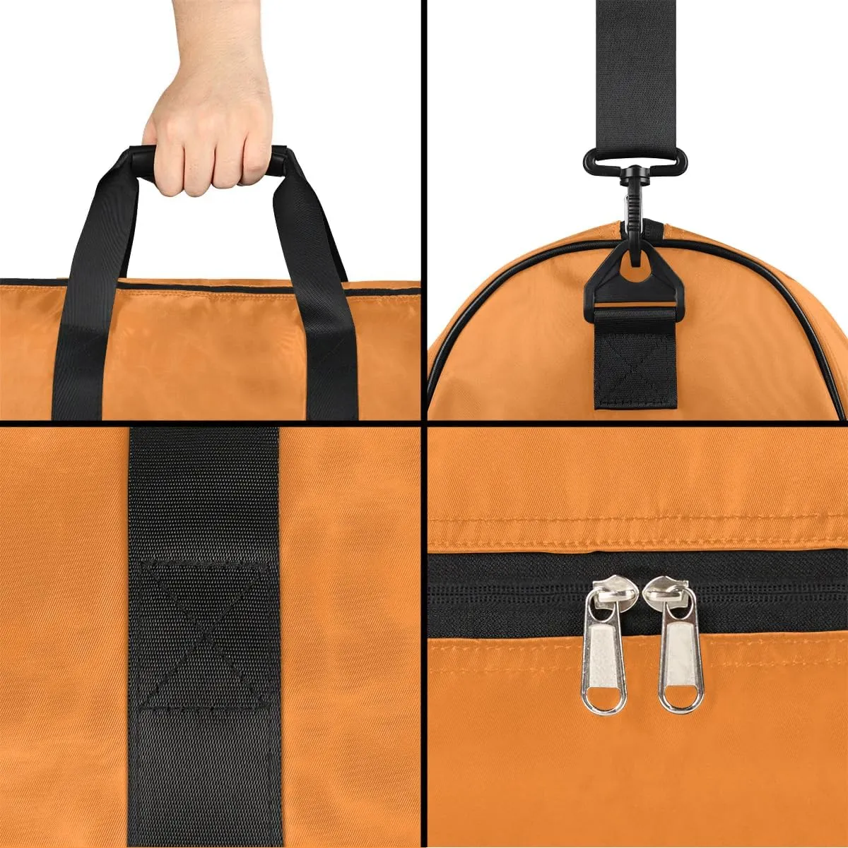 Personalized Gym Duffel Bag for Mens Large Duffel Bags Men Women Travel Duffel Bags Gym Accessories for Men Women Orange Luggage Bag