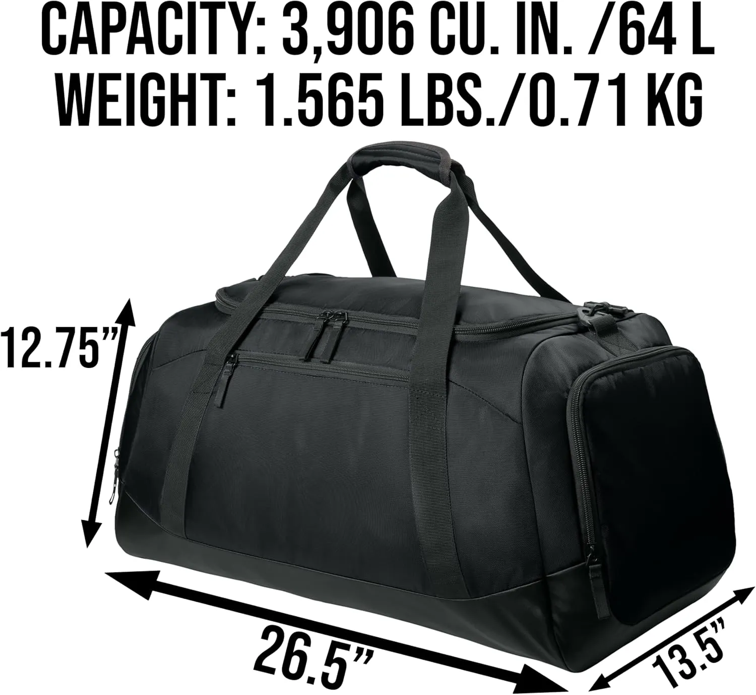 Personalized Large Sports Duffel Gym Bag for Women with Shoe Compartment, Durable Duffle Bag for Travel and Fitness, Spacious Storage, Adjustable Strap (Custom Upload, Black)