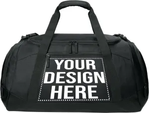 Personalized Large Sports Duffel Gym Bag for Women with Shoe Compartment, Durable Duffle Bag for Travel and Fitness, Spacious Storage, Adjustable Strap (Custom Upload, Black)
