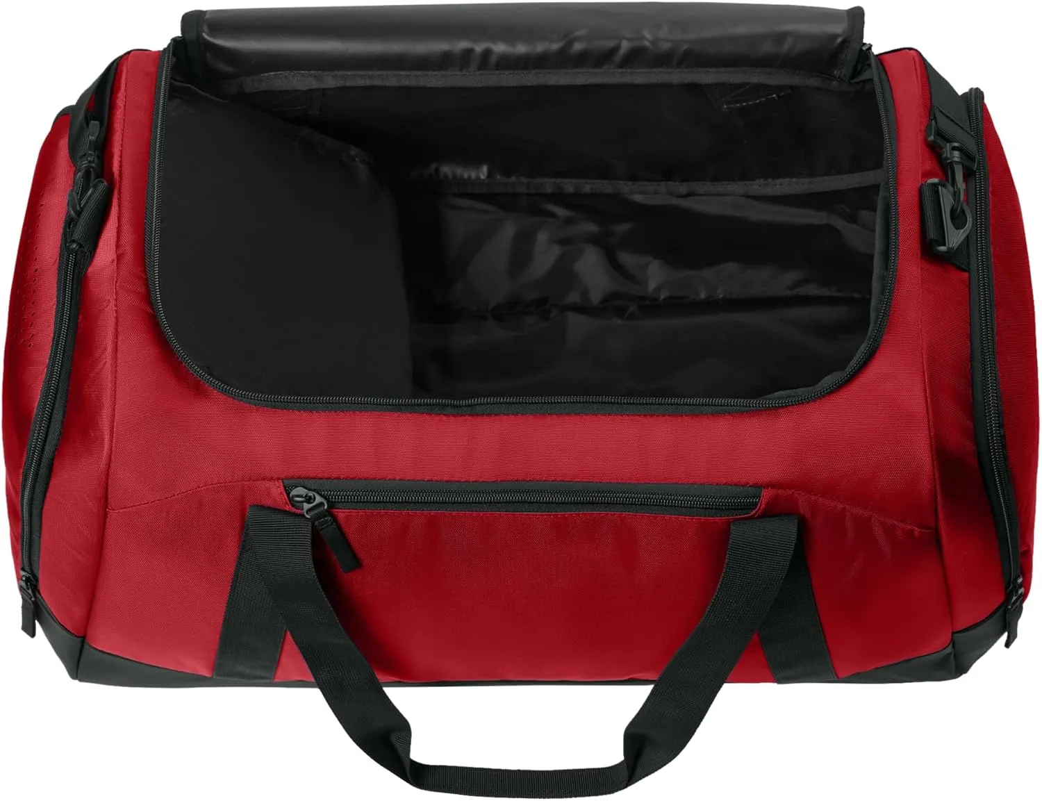 Personalized Large Sports Duffel Gym Bag for Women with Shoe Compartment, Durable Duffle Bag for Travel and Fitness, Spacious Storage, Adjustable Strap (Custom Upload, Red)
