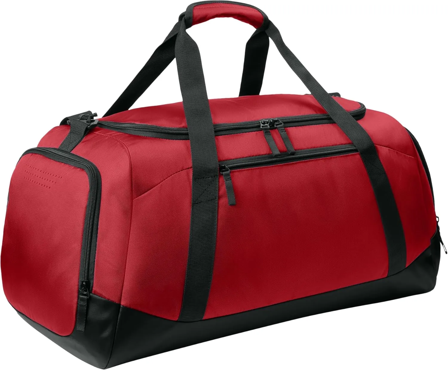 Personalized Large Sports Duffel Gym Bag for Women with Shoe Compartment, Durable Duffle Bag for Travel and Fitness, Spacious Storage, Adjustable Strap (Custom Upload, Red)
