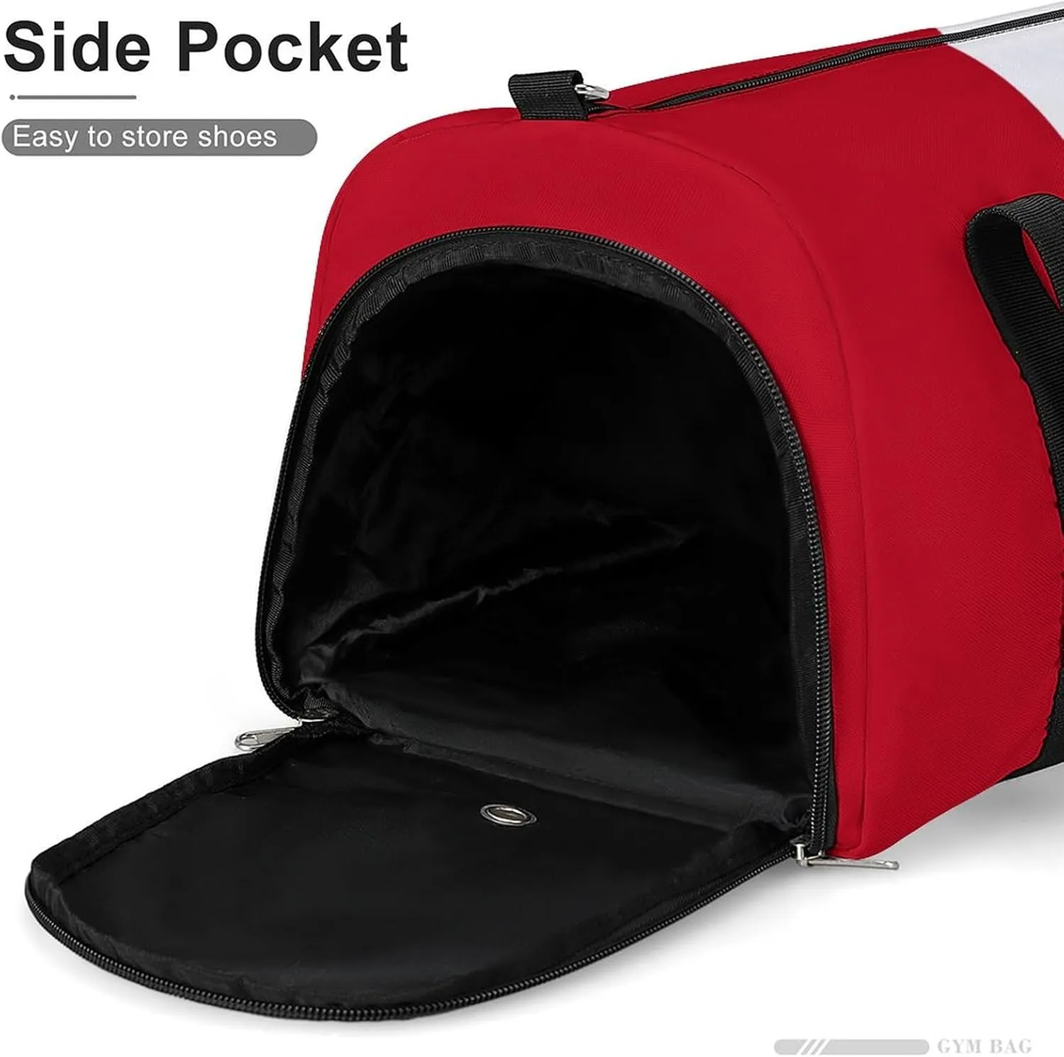 Peru Flag Gym Duffel for Boys Girls with Waterproof Shoe Compartment Tote