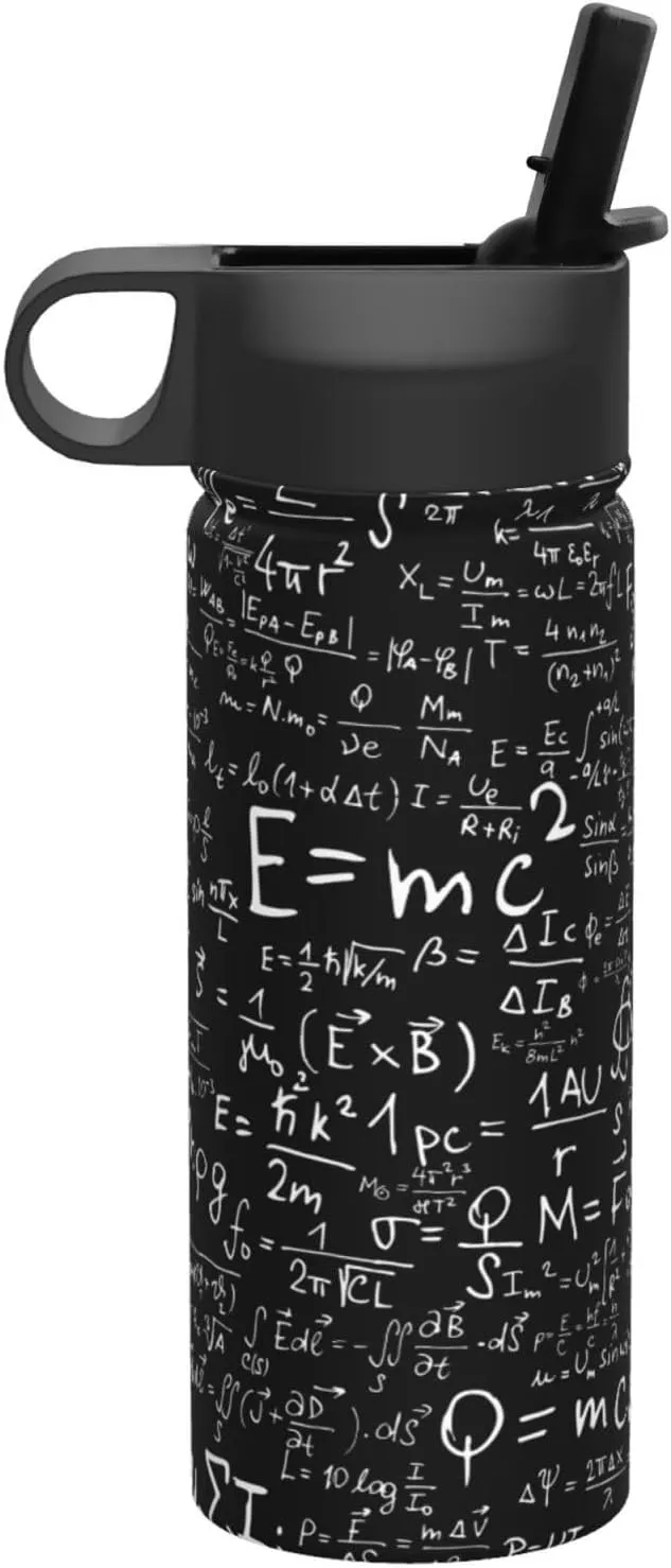 Physical Math Class Formula Equations Water Bottles Stainless Steel 18oz Print Heat Resistance Outdoor Sports Insulated Kettle