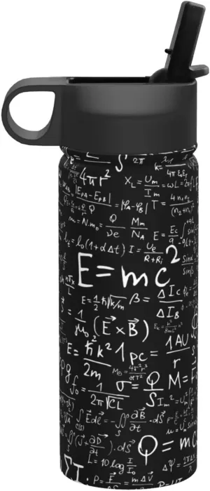 Physical Math Class Formula Equations Water Bottles Stainless Steel 18oz Print Heat Resistance Outdoor Sports Insulated Kettle