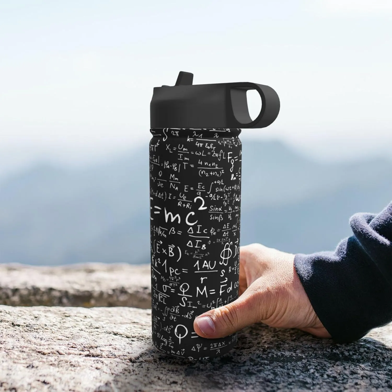Physical Math Class Formula Equations Water Bottles Stainless Steel 18oz Print Heat Resistance Outdoor Sports Insulated Kettle