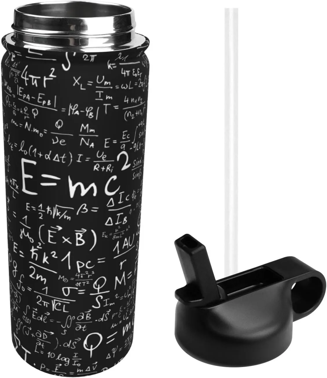 Physical Math Class Formula Equations Water Bottles Stainless Steel 18oz Print Heat Resistance Outdoor Sports Insulated Kettle