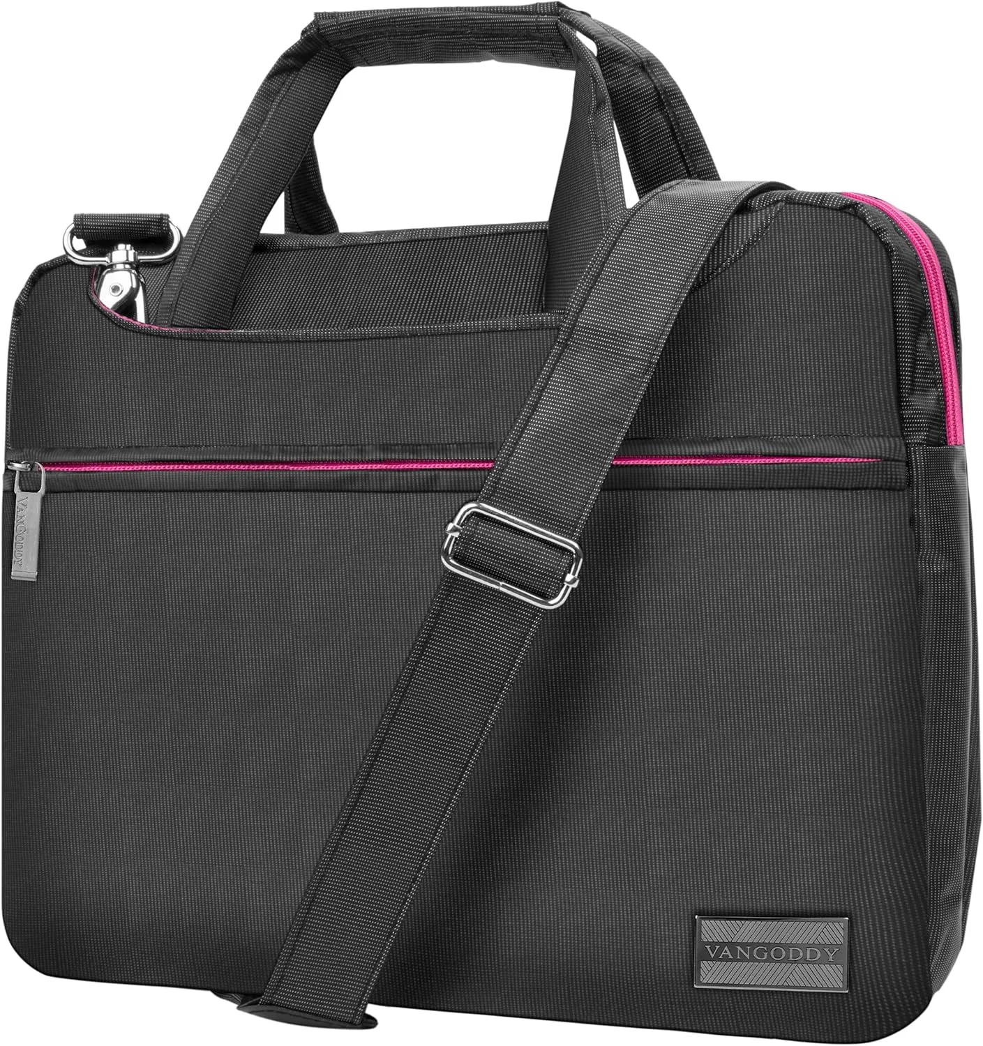 Pink 13-inch Nylon Laptop Bag with Shoulder Strap Compatible with Razer Book 13.4", Stealth 13", Blade 14"