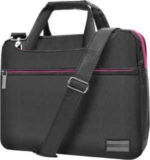 Pink 13-inch Nylon Laptop Bag with Shoulder Strap Compatible with Razer Book 13.4", Stealth 13", Blade 14"