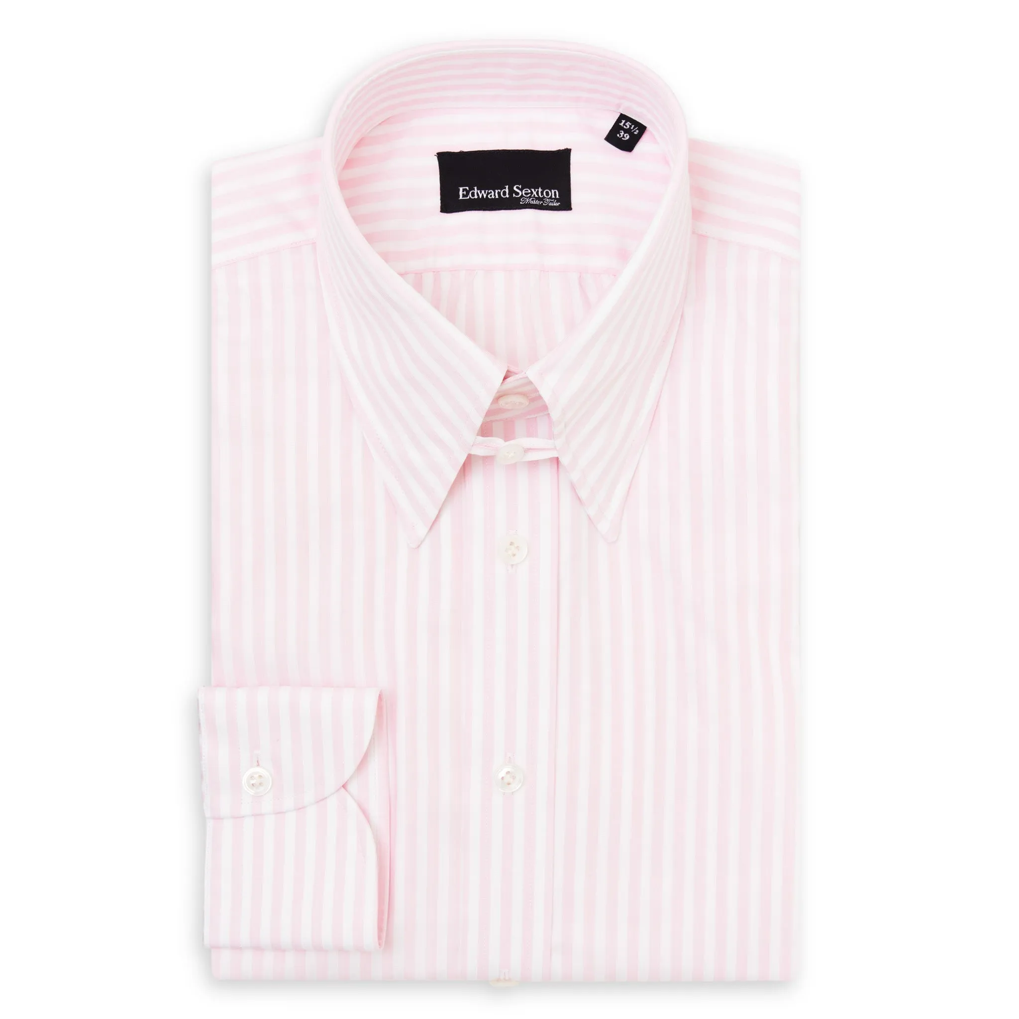 Pink Candy Stripe Shirt Tab Collar Shirt
