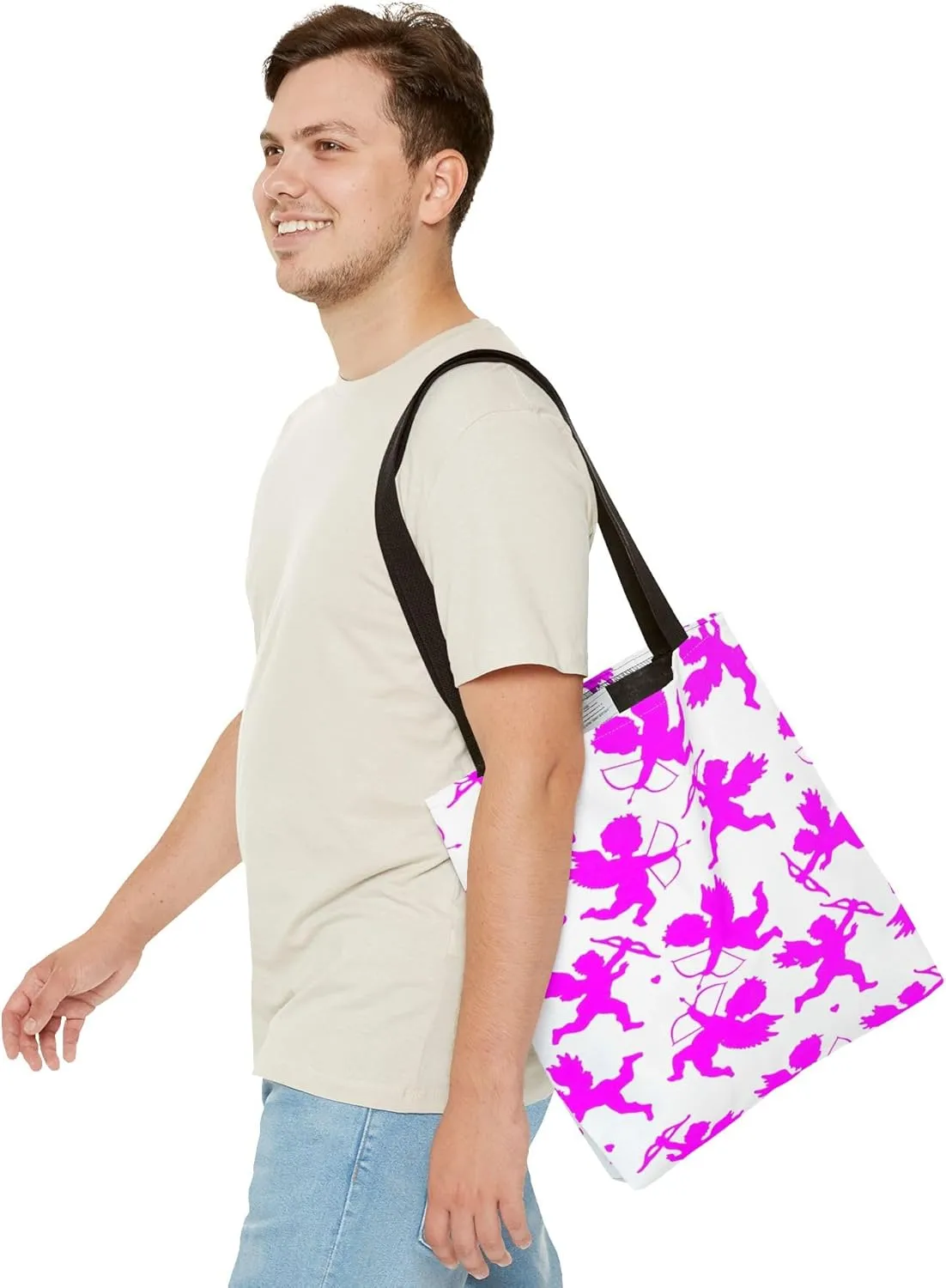 Pink Cupids Shopping Tote Bag 16' x 16"